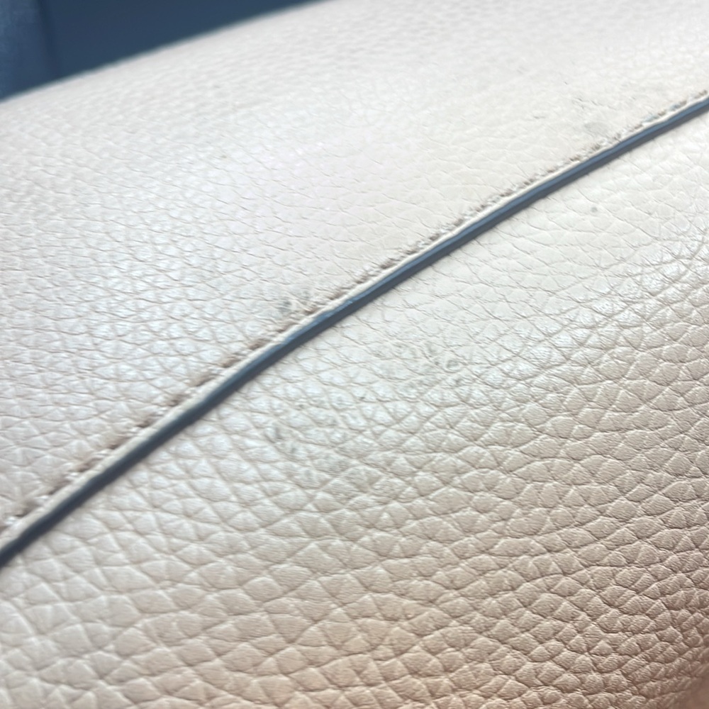 Tory Burch Beige Pebbled Leather Tote - Picture 4 of 8